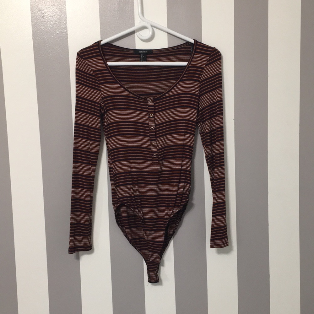 Long sleeve Striped Bodysuit